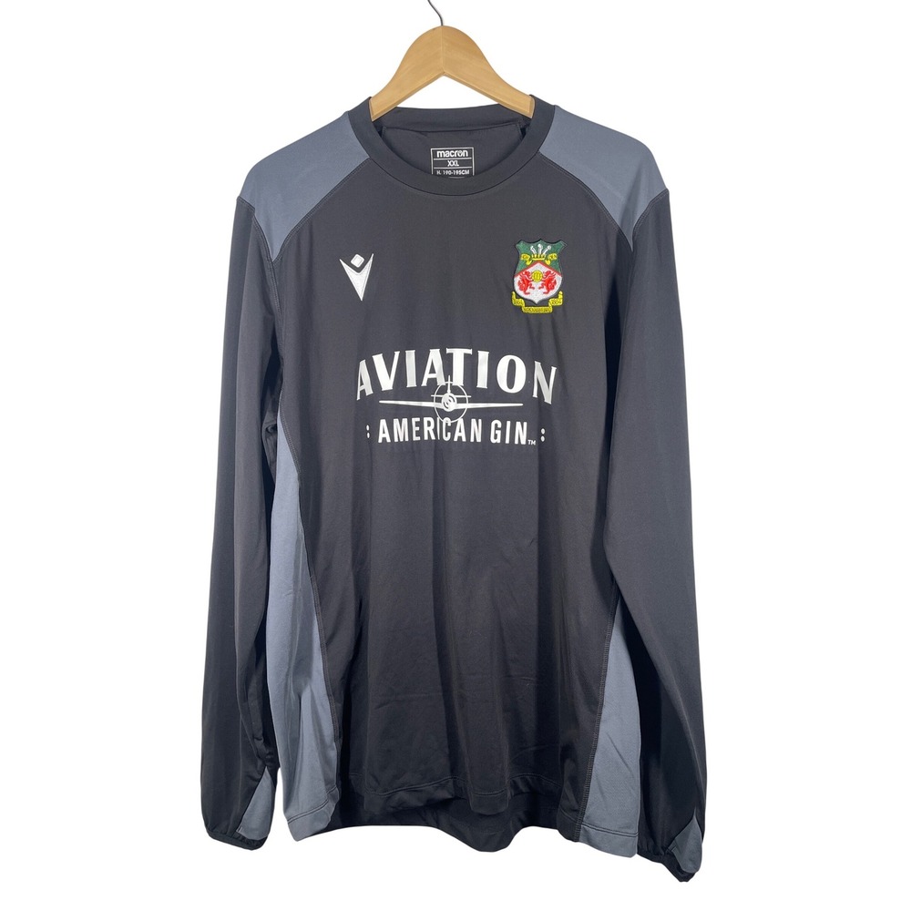 Macron Wrexham AFC Aviation American Gin Long Sleeve Training Jersey Mens XXL